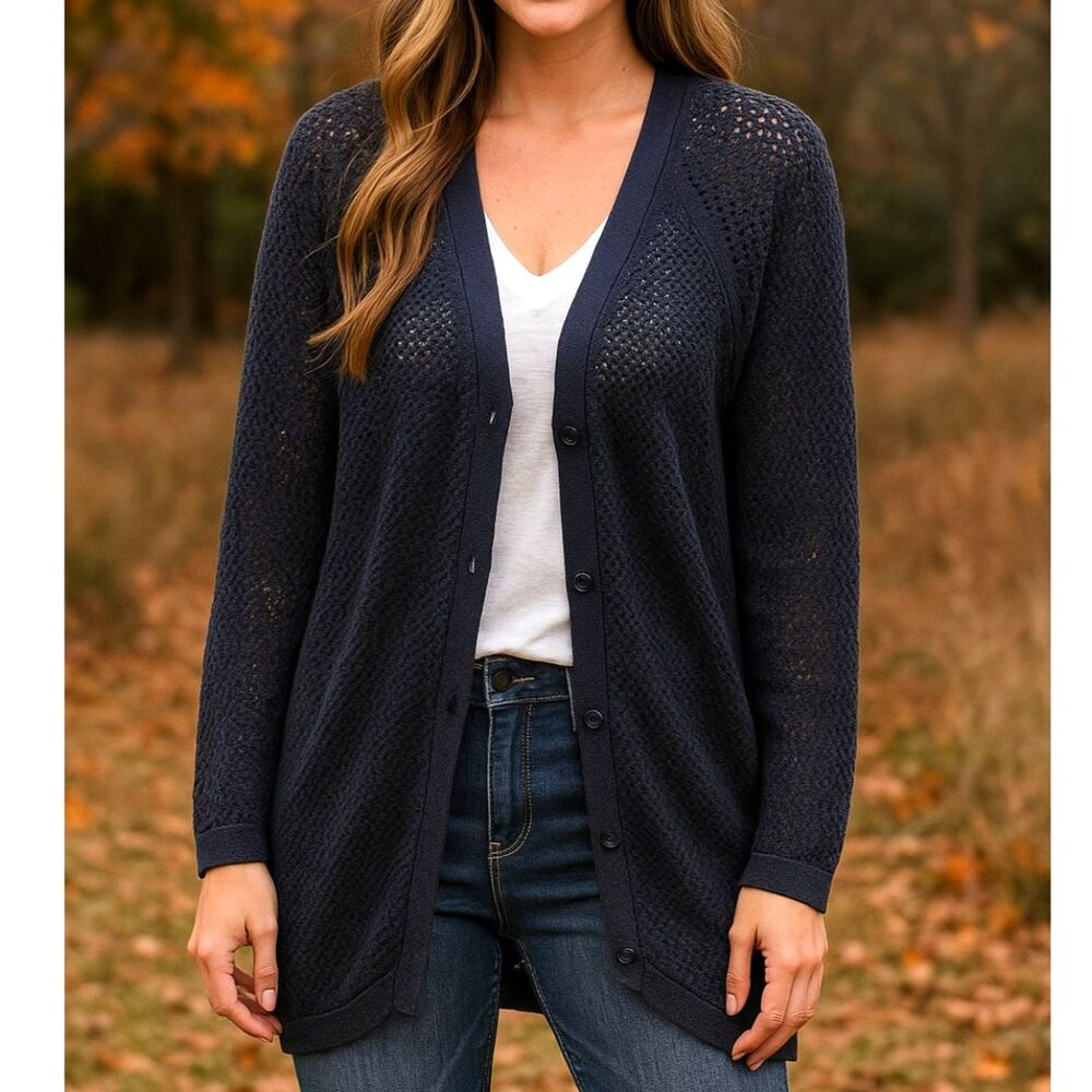 2/$40 Workshop Republic Clothing Navy Blue Knit Sweater NWT